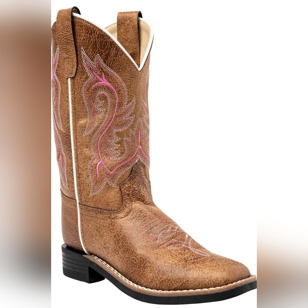 Shyanne Kids Brown and Pink Western Boots